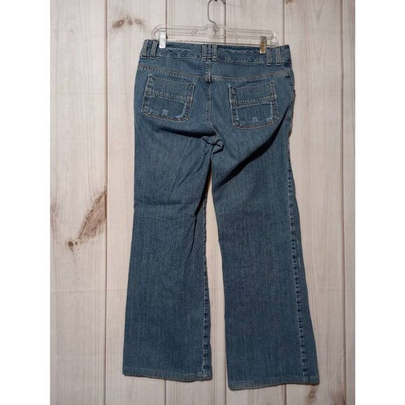 Banana‎ Republic Jeans Ladies 8 Contoured Bootcut Distressed - Picture 2 of 9